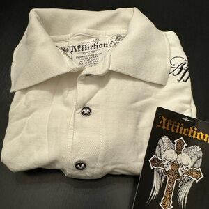Affliction Men's White Shirt